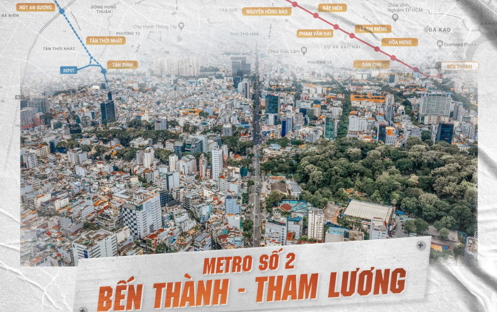 Hình ảnh minh họa tuyến metro số 2 tại TP.HCM
