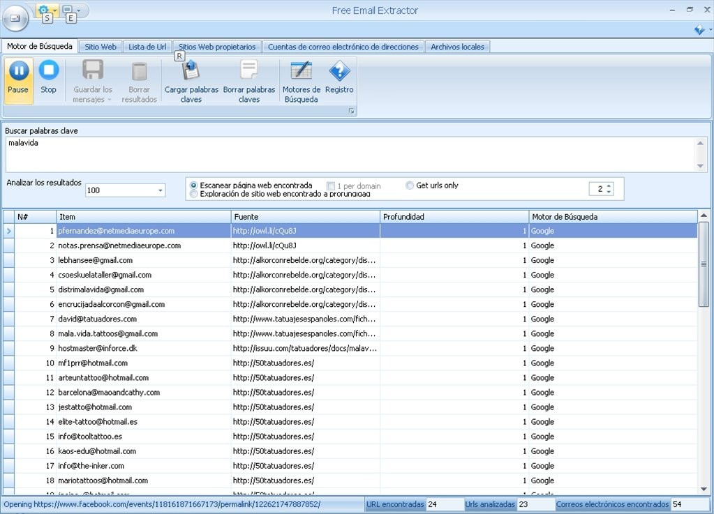 Phần mềm quét email từ link website