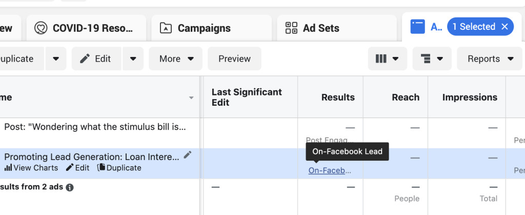 Tải lead form Facebook data khách hàng